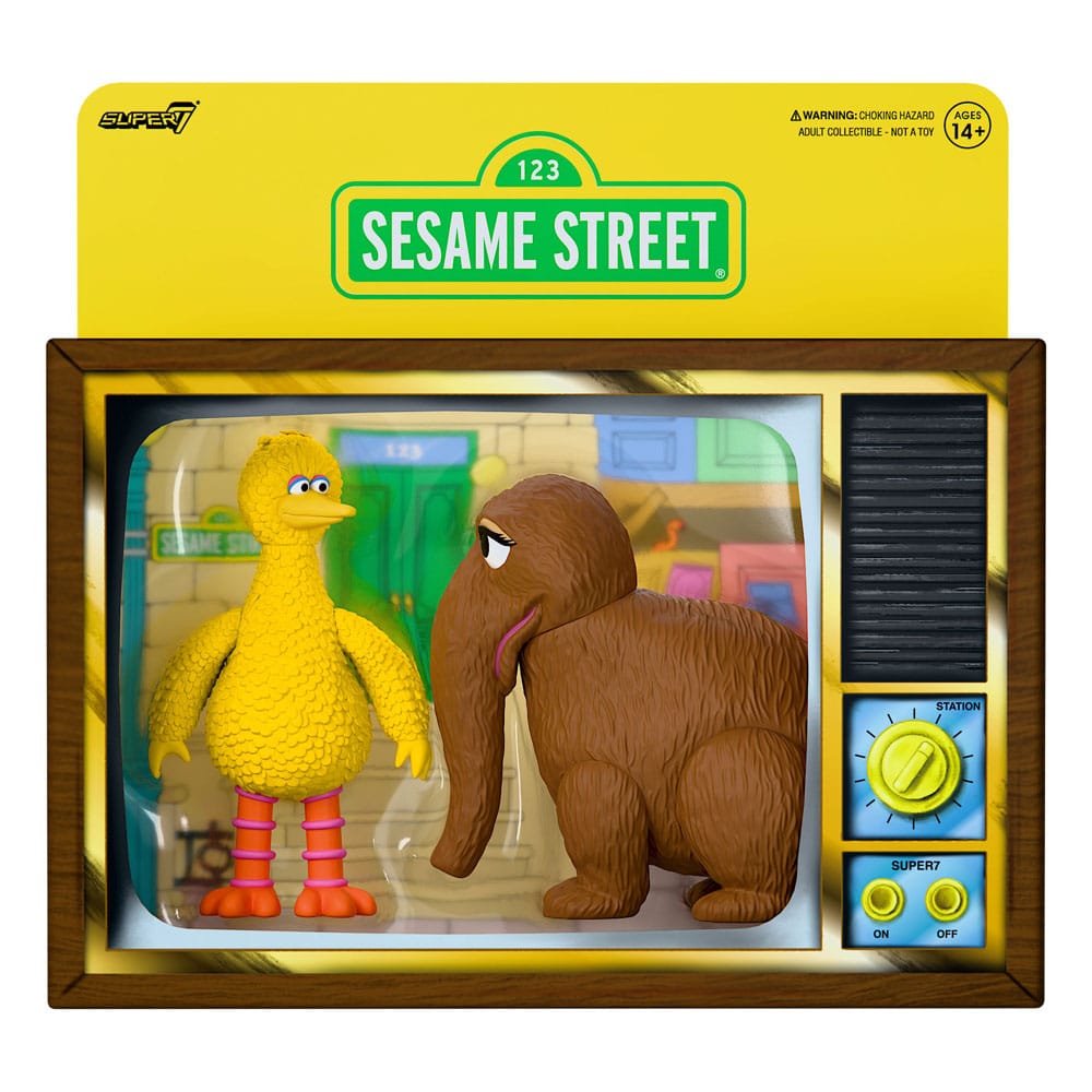 Sesame Street ReAction Action Figures 2-Pack Big Bird and Mr. Snuffleupagus 10 cm