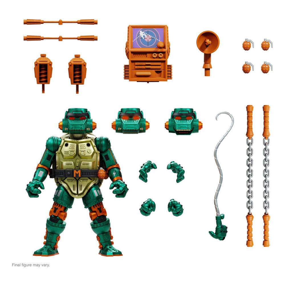 Teenage Mutant Ninja Turtles Ultimates Action Figure Guerriero Metalhead Michelangelo 18 cm