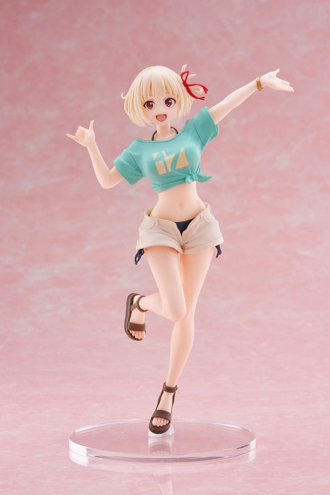 Lycoris Recoil Coreful Statua in PVC Chisato Nishikigi Hawaiian Ver. 18 centimetri