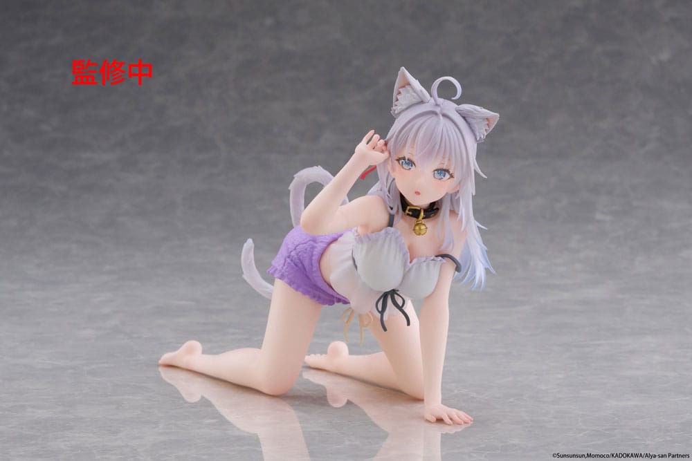 Alya Sometimes Hides Her Feelings in Russian PVC Statue Desktop Cute Figure Alya Cat Ear Roomwear Ver. 13 cm