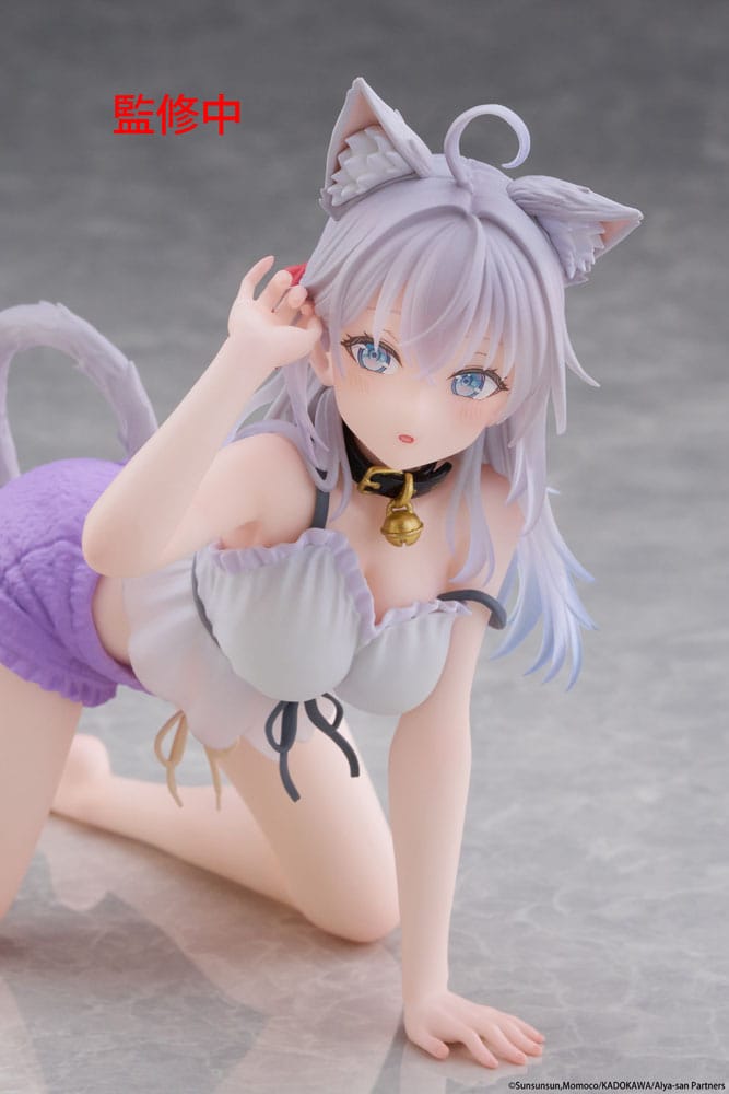 Alya Sometimes Hides Her Feelings in Russian PVC Statue Desktop Cute Figure Alya Cat Ear Roomwear Ver. 13 cm