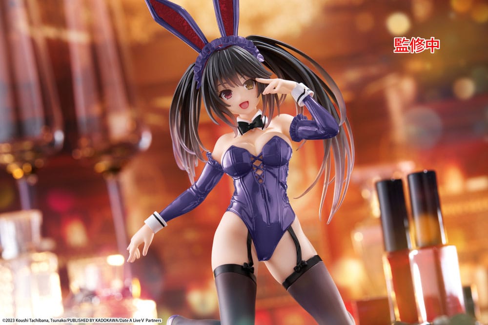Date A Live V PVC Statue Desktop Cute Figure Kurumi Tokisaki Bunny Ver. Renewal 13 cm