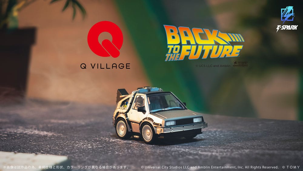 Back to the Future Q-Village Vehicle with mini-figures Time Machine 9 cm