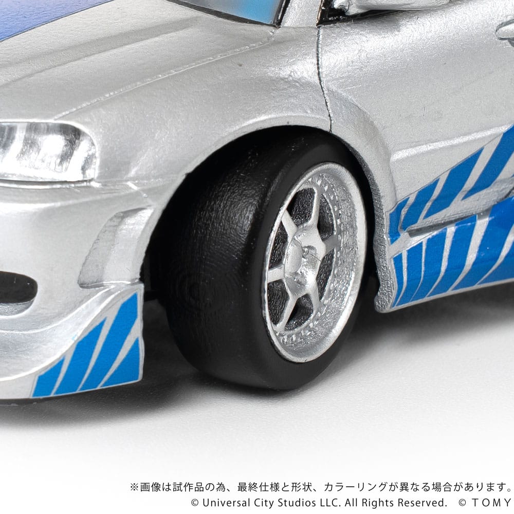 Fast &amp; Furious Q-Village Vehicle with Nissan Skyline GT-R (R34) 9cm minifigure