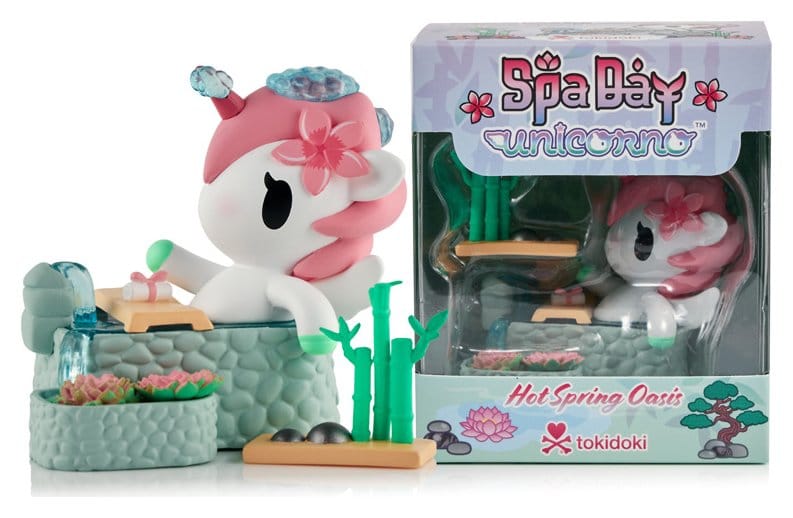 Unicorno Window Box Figure Spa Day Hot Springs Oasis 7 cm