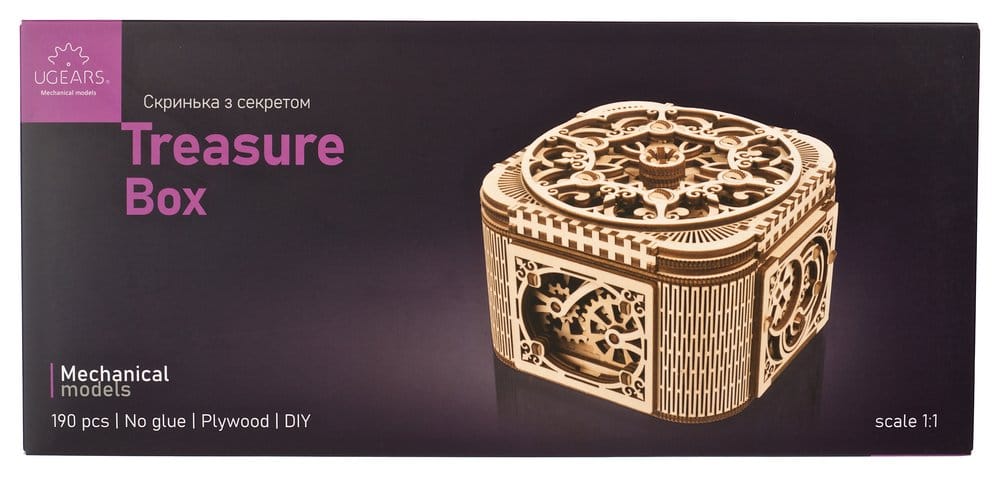 Ugears Wooden Model Kit Treasure Box