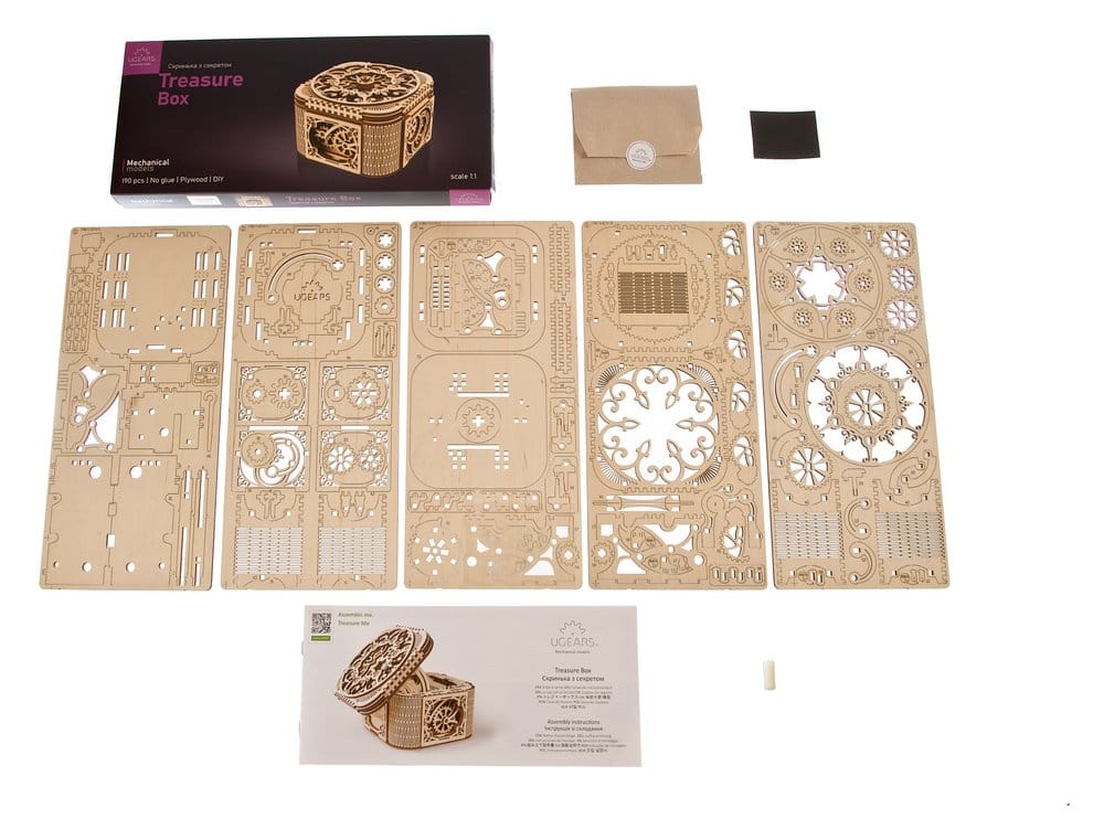 Ugears Wooden Model Kit Treasure Box