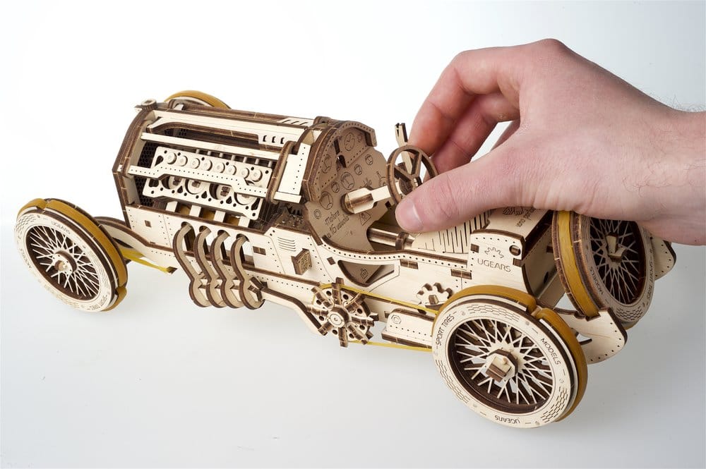 Ugears Wooden Model Kit U-9 Grand Prix Car