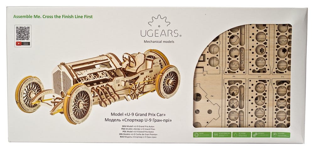 Ugears Wooden Model Kit U-9 Grand Prix Car