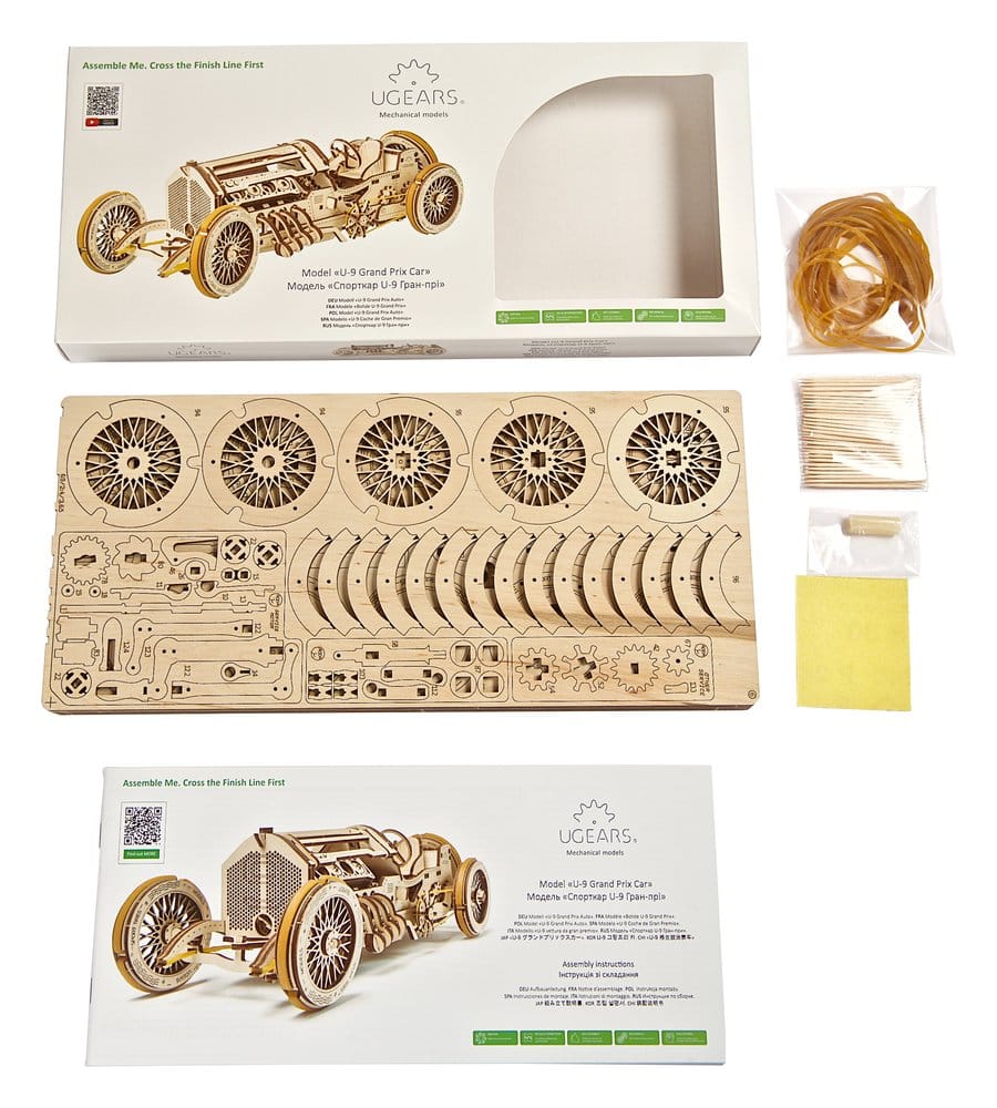 Ugears Wooden Model Kit U-9 Grand Prix Car