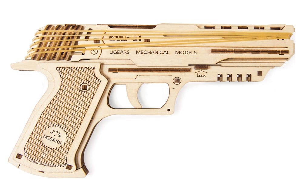 Ugears Wooden Model Kit Wolf-01 Handgun