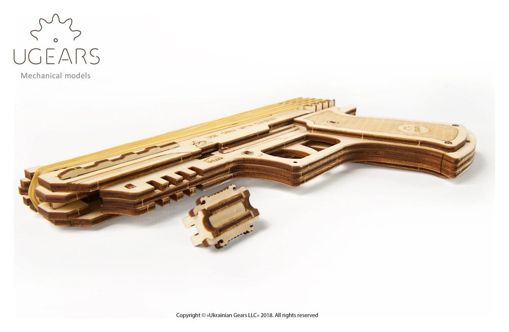 Ugears Wooden Model Kit Wolf-01 Handgun