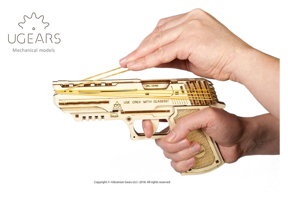 Ugears Wooden Model Kit Wolf-01 Handgun