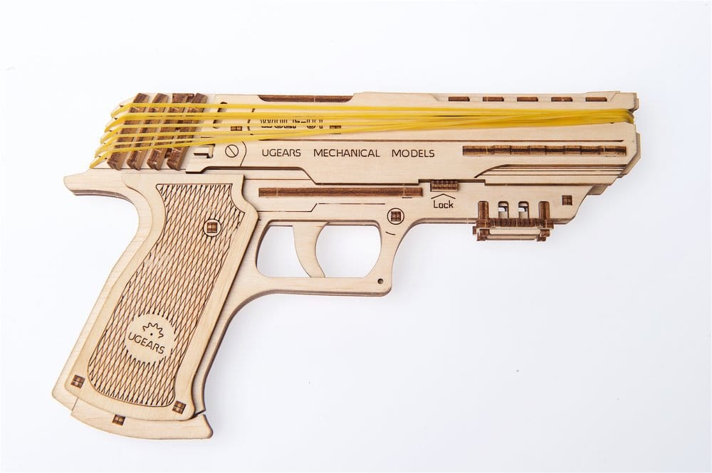 Ugears Wooden Model Kit Wolf-01 Handgun