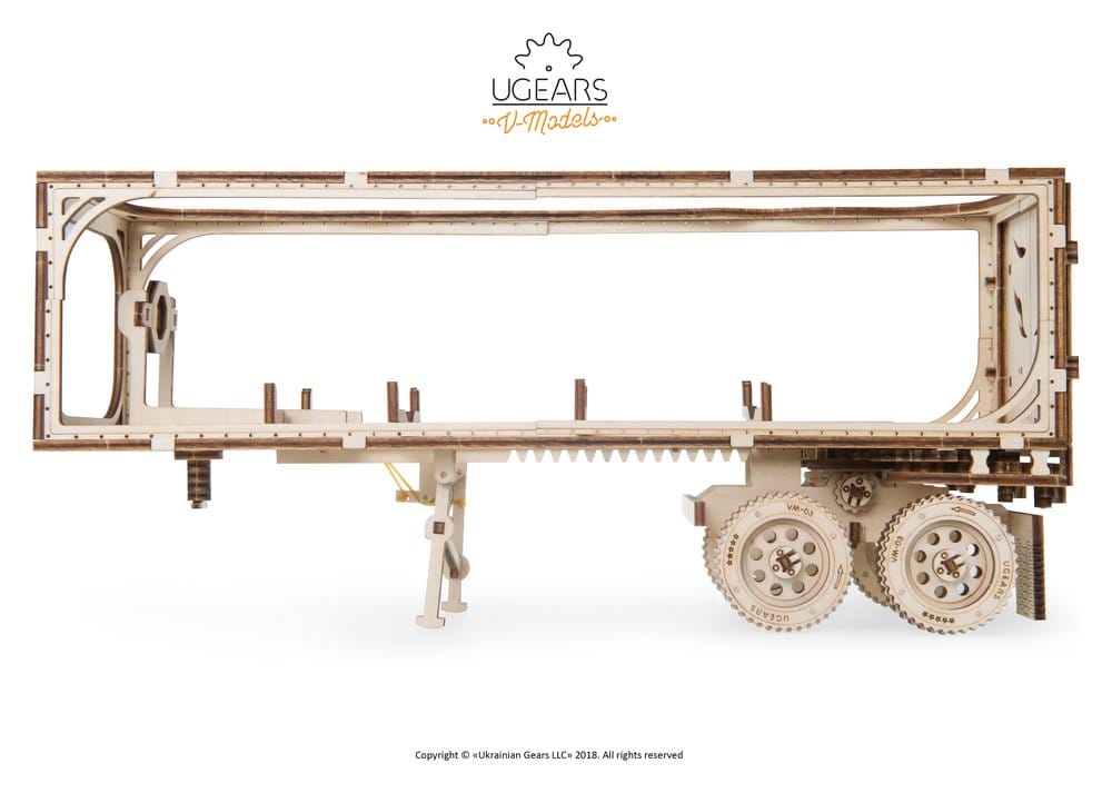 Ugears Wooden Model Kit Trailer for Heavy Boy Truck VM-03