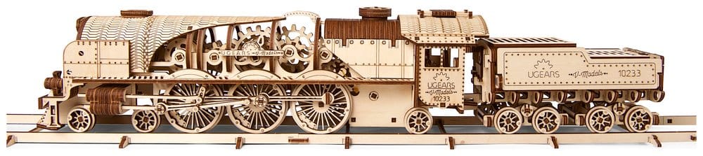Ugears Wooden Model Kit V-Express Steam Train with Tender