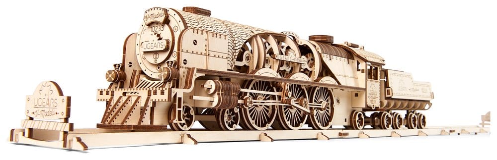 Ugears Wooden Model Kit V-Express Steam Train with Tender