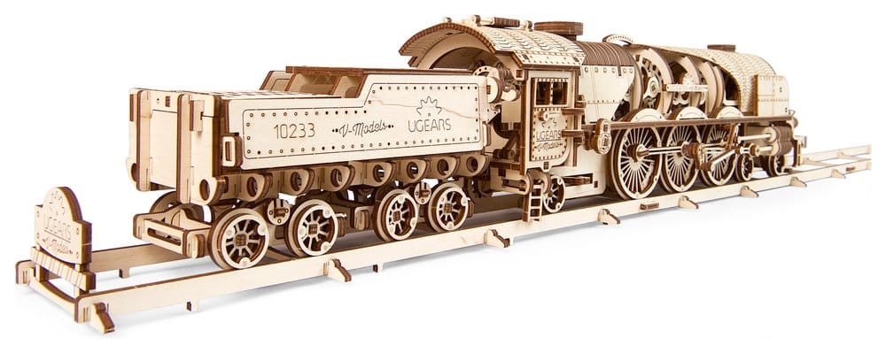 Ugears Wooden Model Kit V-Express Steam Train with Tender