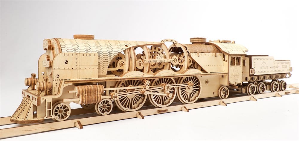 Ugears Wooden Model Kit V-Express Steam Train with Tender