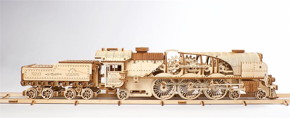Ugears Wooden Model Kit V-Express Steam Train with Tender