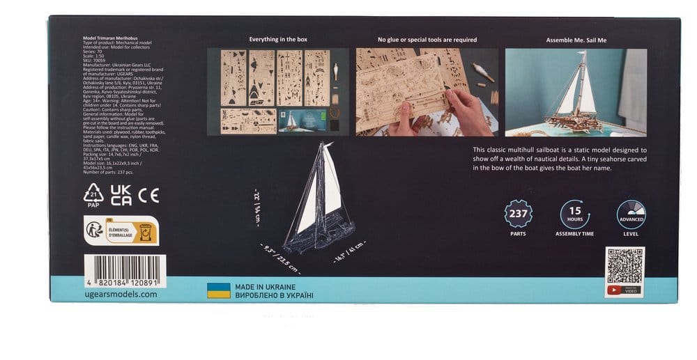 Ugears Wooden Model Kit Trimaran Merihobus