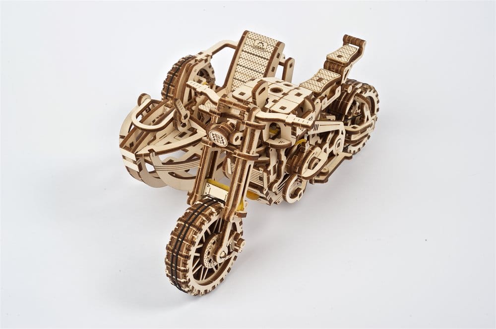 Ugears Wooden Model Kit Scrambler UGR-10 with sidecar
