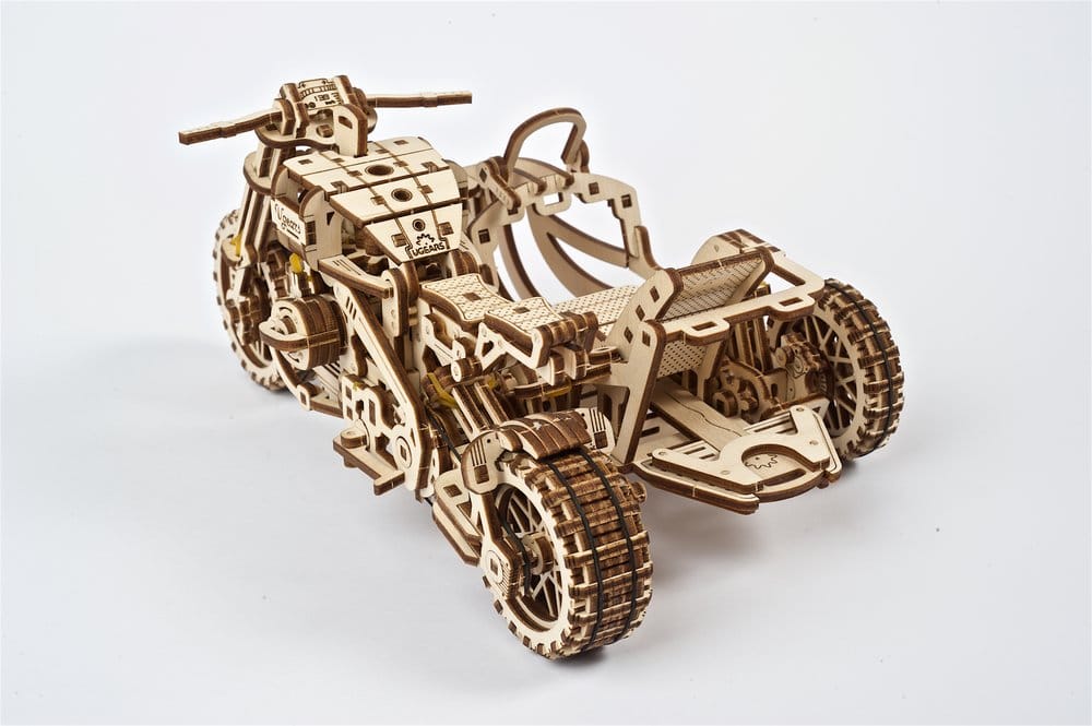 Ugears Wooden Model Kit Scrambler UGR-10 with sidecar