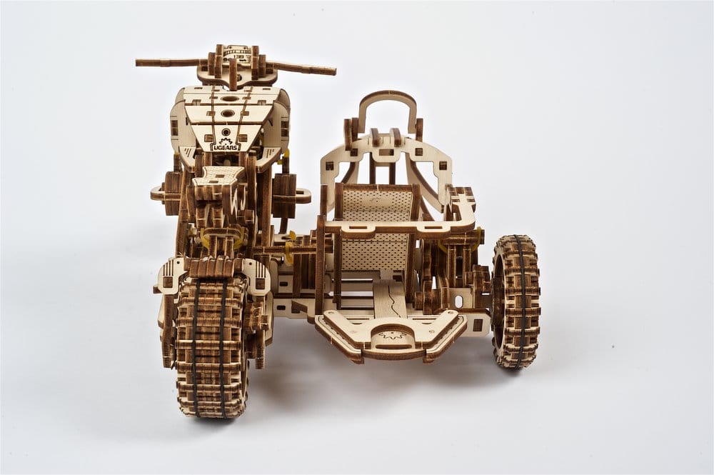 Ugears Wooden Model Kit Scrambler UGR-10 with sidecar
