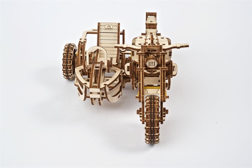 Ugears Wooden Model Kit Scrambler UGR-10 with sidecar