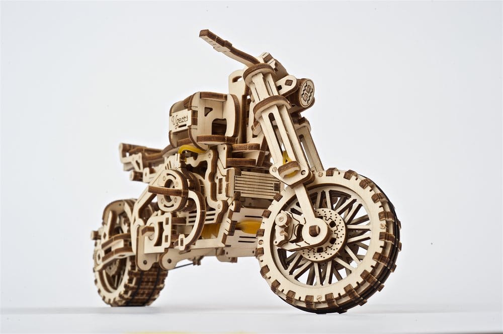 Ugears Wooden Model Kit Scrambler UGR-10 with sidecar