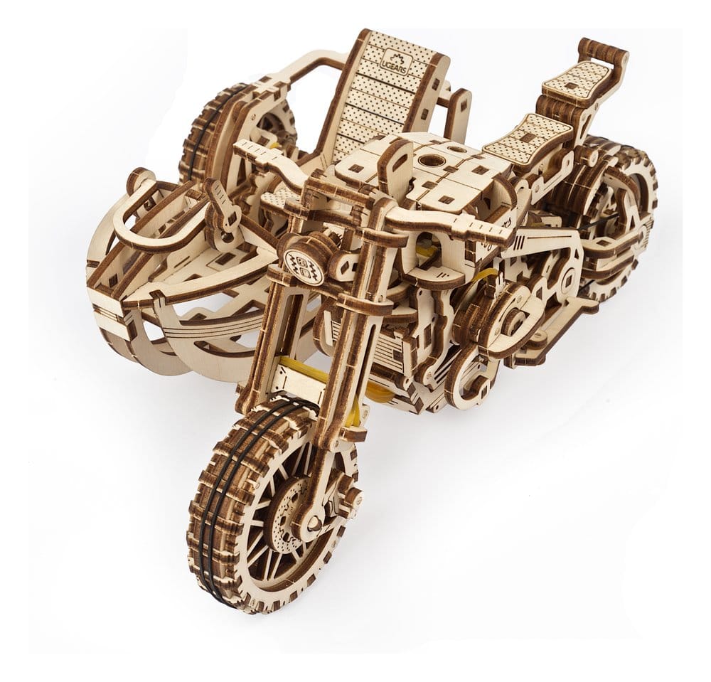 Ugears Wooden Model Kit Scrambler UGR-10 with sidecar