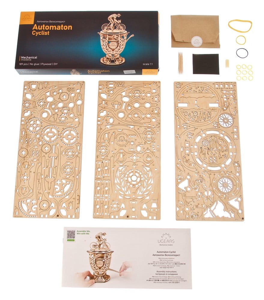 Ugears Wooden Model Kit Automaton Cyclist