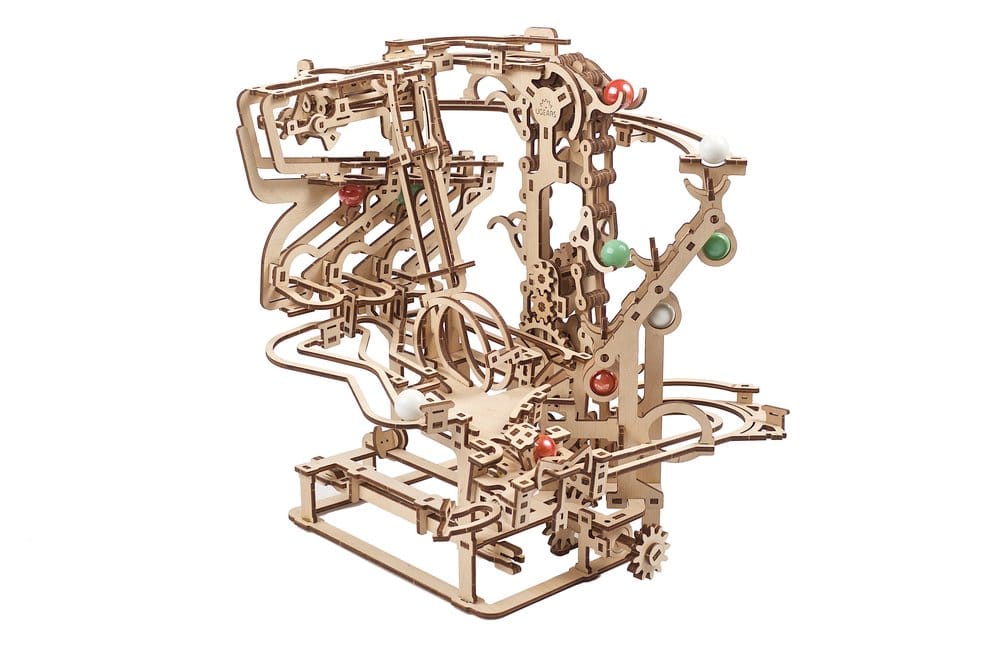 Ugears Wooden Model Kit Marble Run Chain Hoist