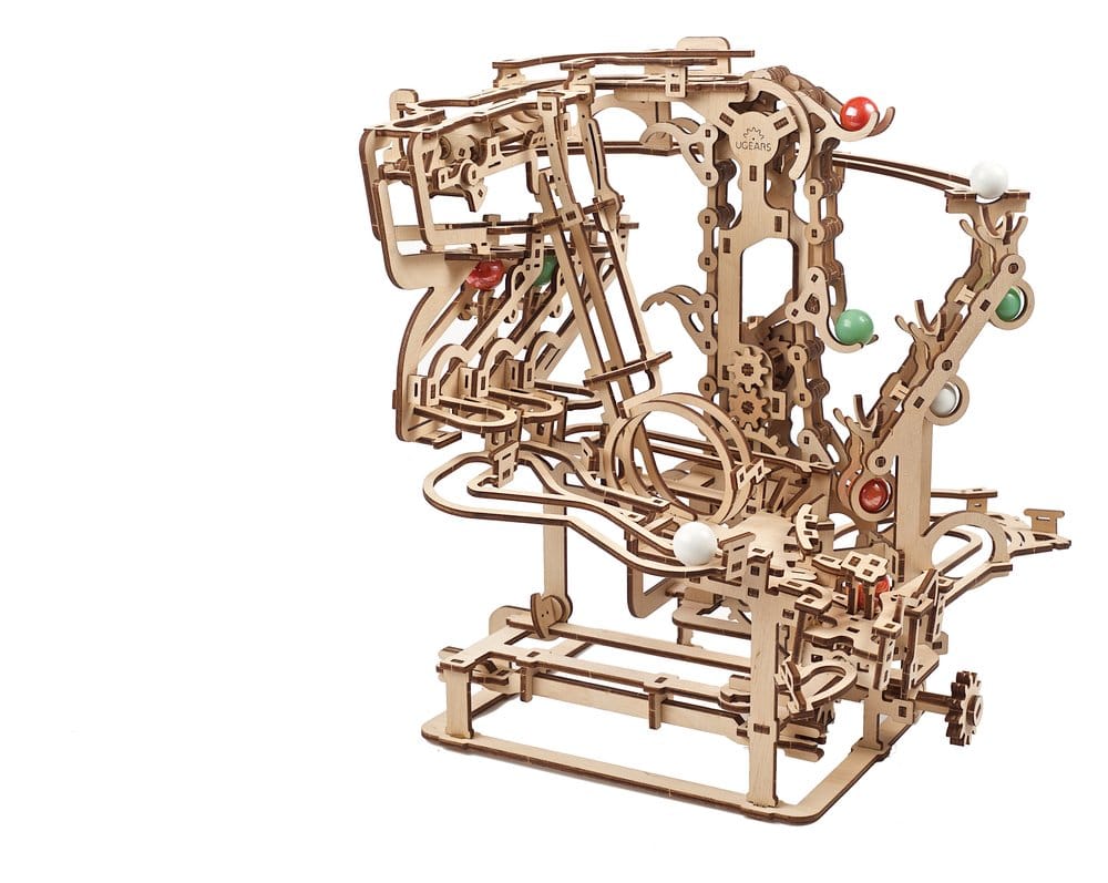 Ugears Wooden Model Kit Marble Run Chain Hoist