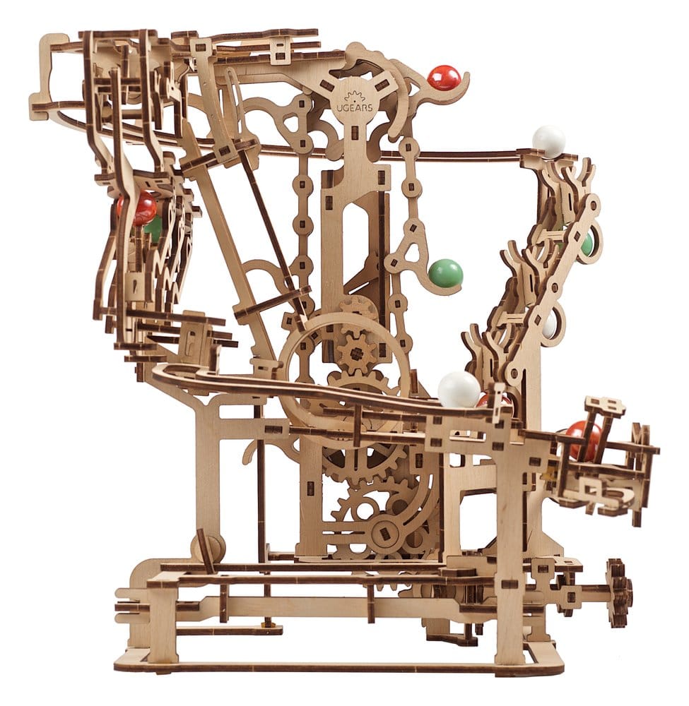 Ugears Wooden Model Kit Marble Run Chain Hoist