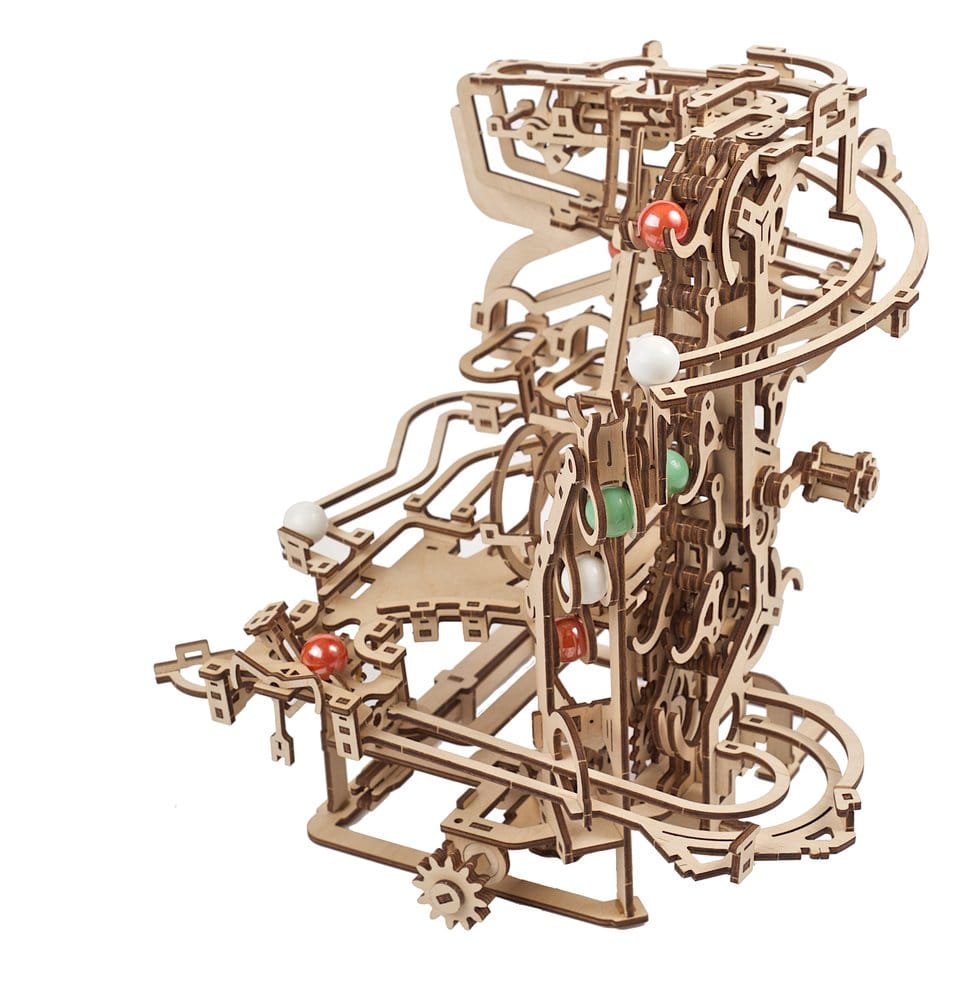 Ugears Wooden Model Kit Marble Run Chain Hoist