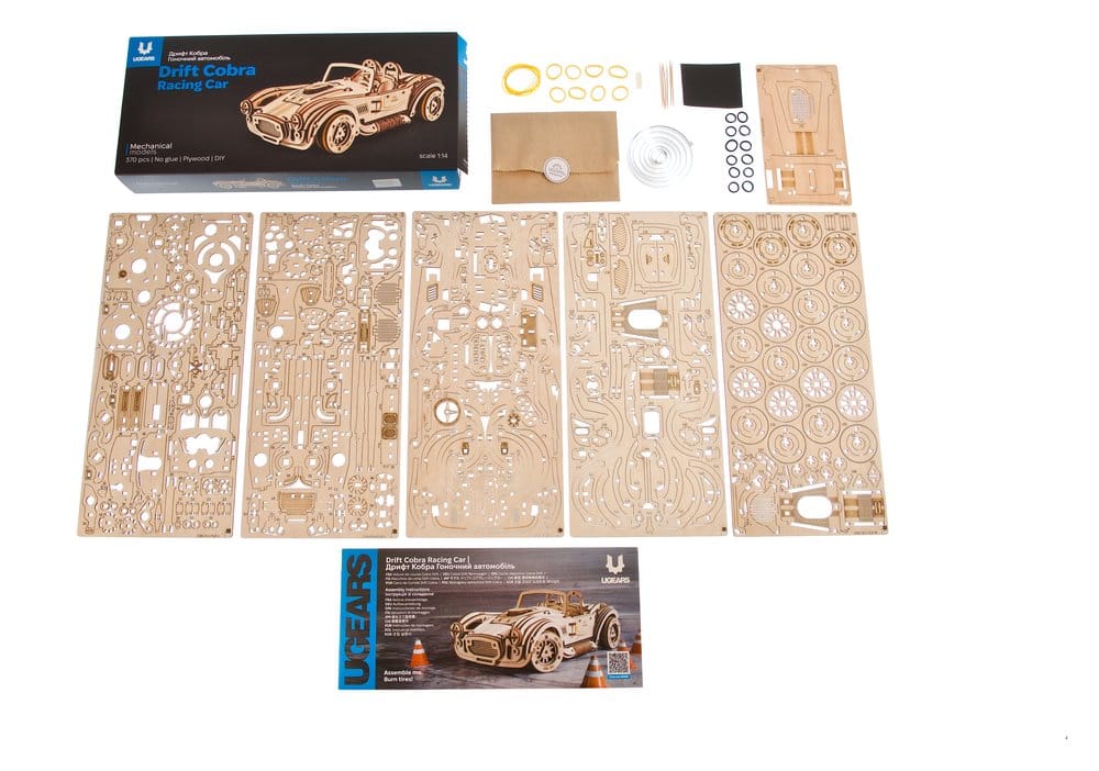 Ugears Wooden Model Kit Drift Cobra Racing Car
