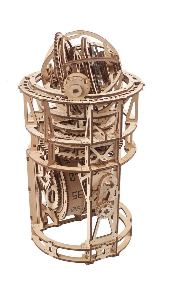 Ugears Wooden Model Kit Sky Watcher Tourbillon Table Clock