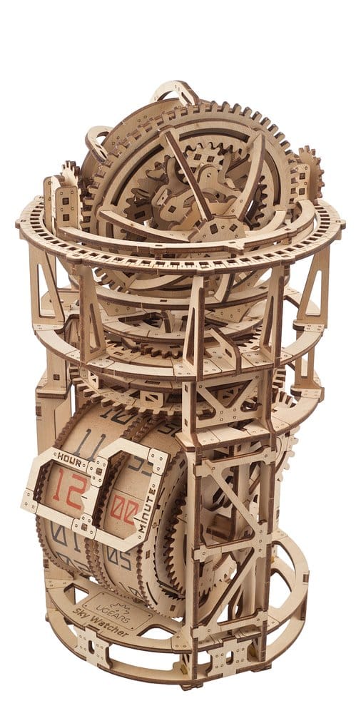 Ugears Wooden Model Kit Sky Watcher Tourbillon Table Clock