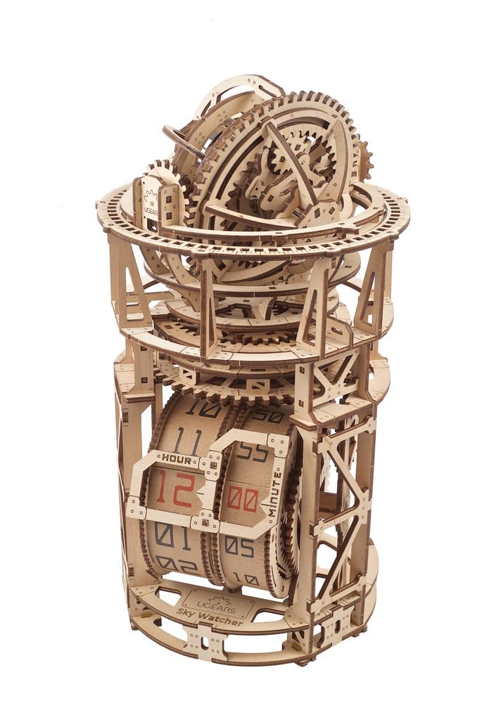 Ugears Wooden Model Kit Sky Watcher Tourbillon Table Clock