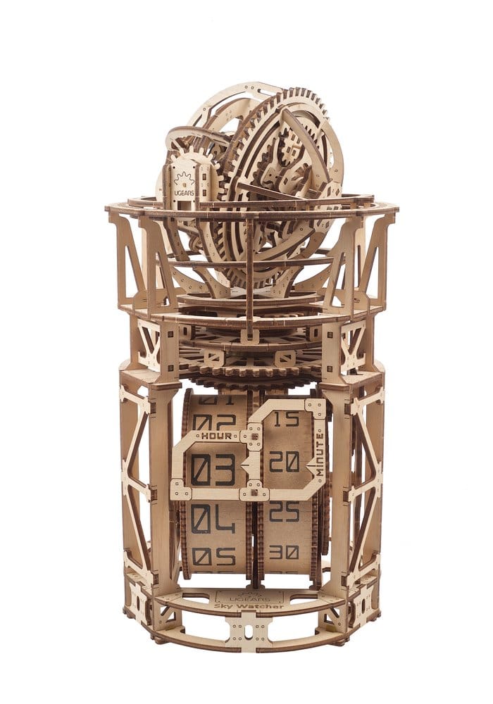 Ugears Wooden Model Kit Sky Watcher Tourbillon Table Clock
