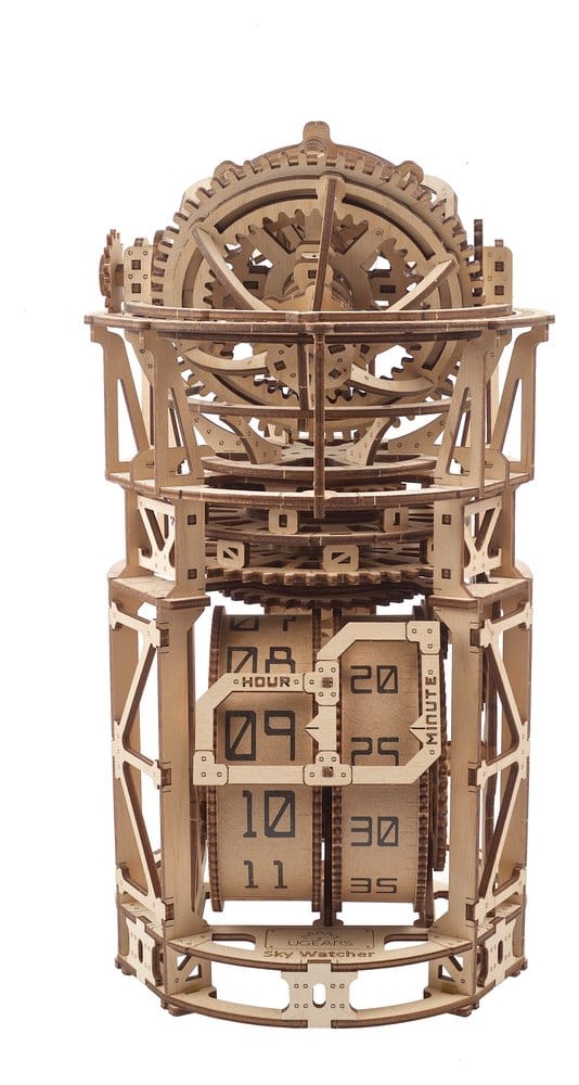 Ugears Wooden Model Kit Sky Watcher Tourbillon Table Clock