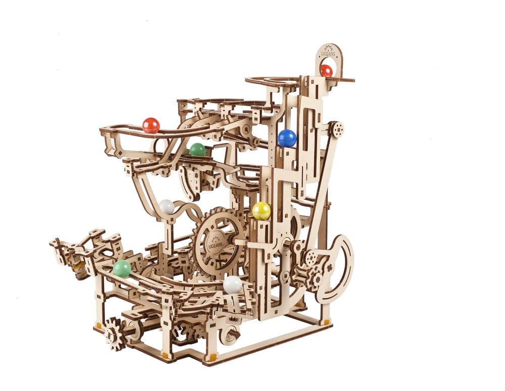 Ugears Wooden Model Kit Marble Run Tiered Hoist