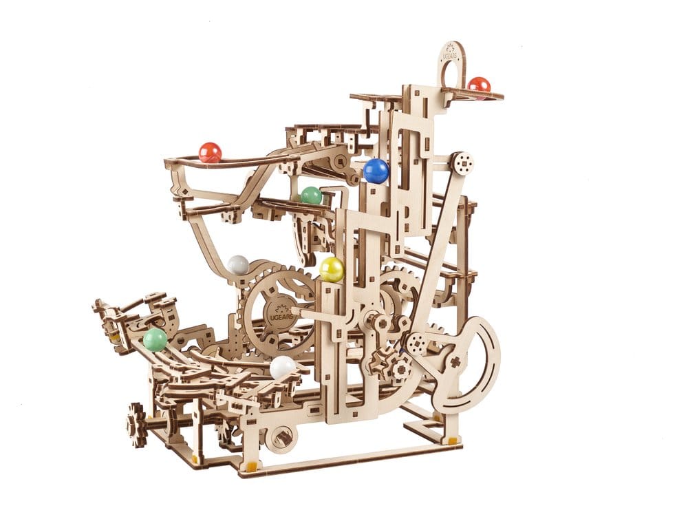 Ugears Wooden Model Kit Marble Run Tiered Hoist