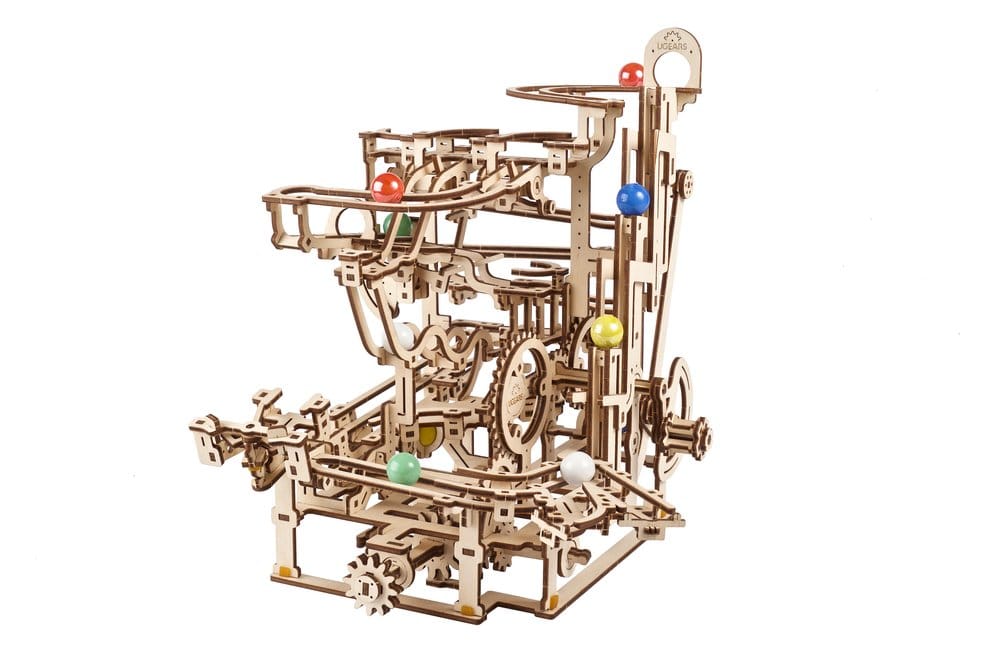 Ugears Wooden Model Kit Marble Run Tiered Hoist