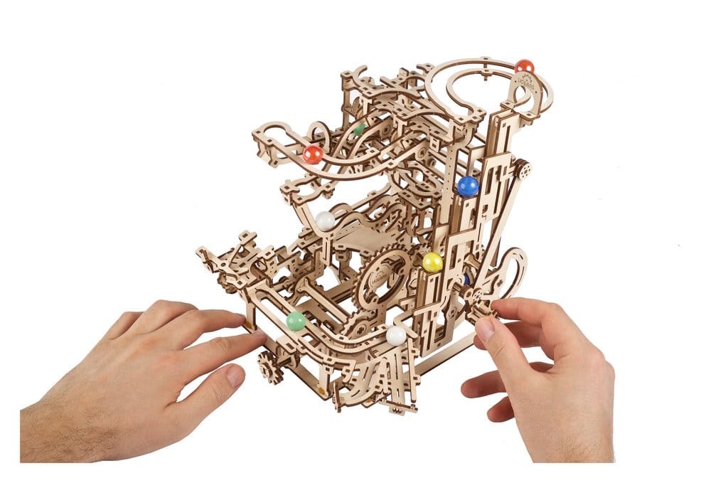 Ugears Wooden Model Kit Marble Run Tiered Hoist