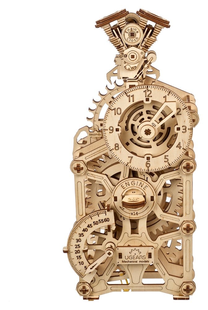 Ugears Wooden Model Kit Engine Clock