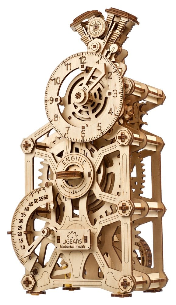Ugears Wooden Model Kit Engine Clock