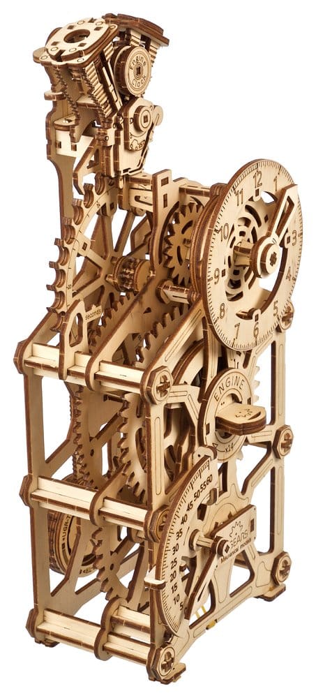 Ugears Wooden Model Kit Engine Clock