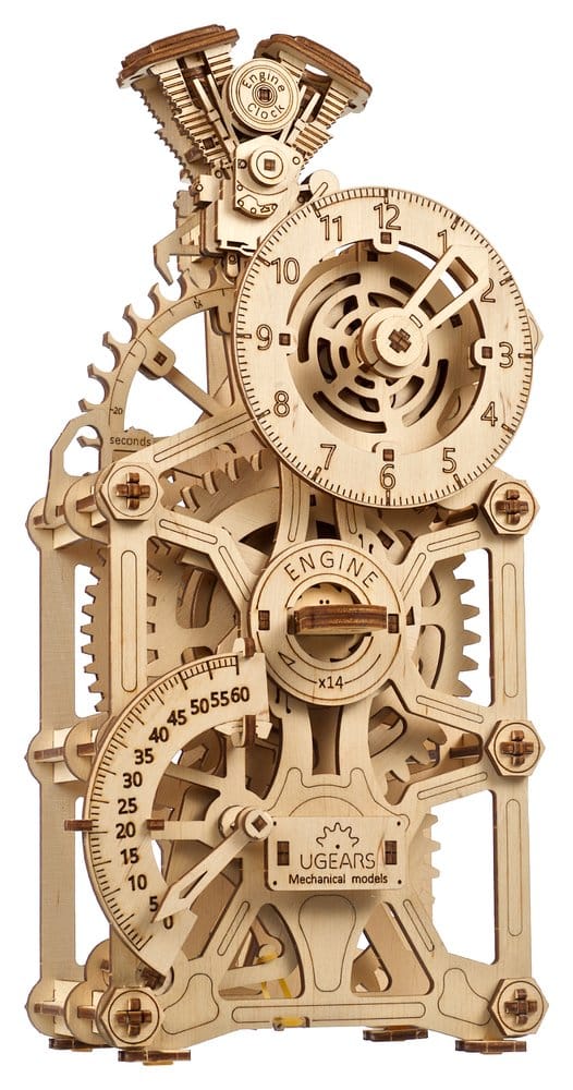 Ugears Wooden Model Kit Engine Clock